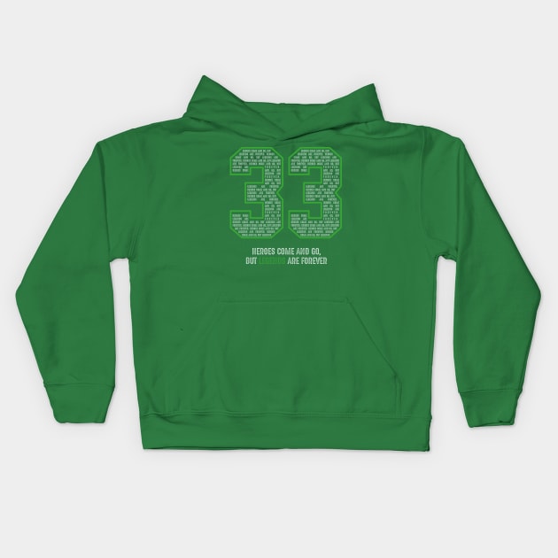 Bird Basketball Larry Legend Boston 33 Kids Hoodie by TEEWEB